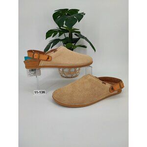 Reef Women's Cushion Sage Tan Suede Slingback Mule Shoes Size 11 US